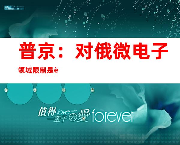 普京：对俄微电子领域限制是西方制裁主要方向之一