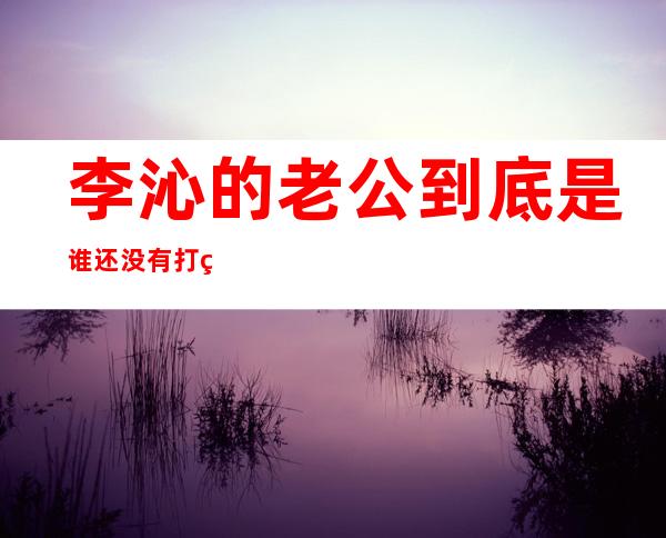 李沁的老公到底是谁 还没有打算找男朋友