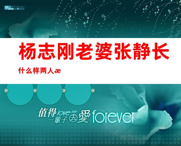 杨志刚老婆张静长什么样 两人有一个儿子杨小宝