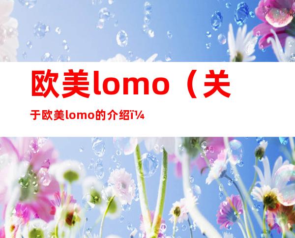 欧美lomo（关于欧美lomo的介绍）