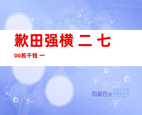 歉田强横  二 七00若干 钱  一 七年的普推多 二 七00甚么价？