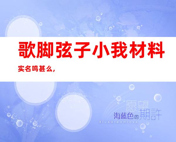 歌脚弦子小我 材料 实名鸣甚么,弦子战迪克牛仔的闭系