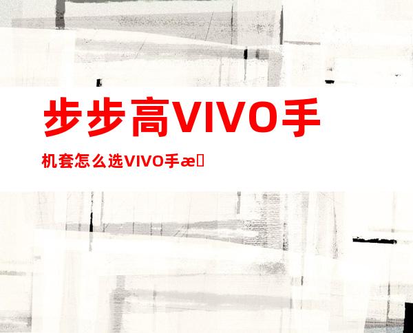 步步高VIVO手机套怎么选VIVO手机套价格性能介绍 _手机