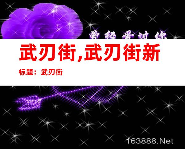 武刃街,武刃街新标题：武刃街：传统与现代的交融之地