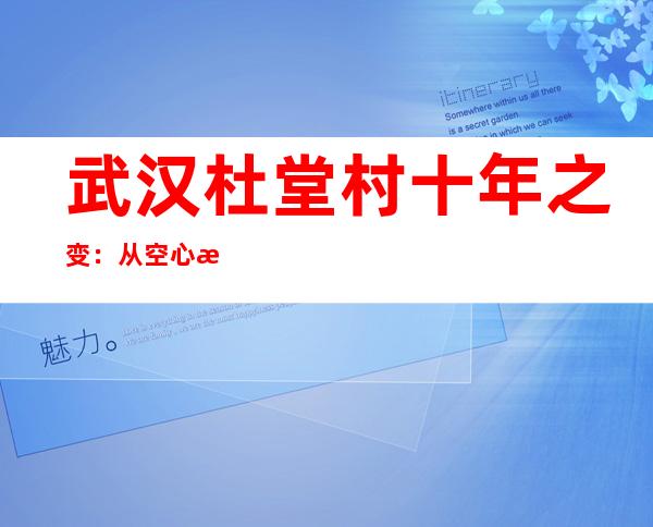 武汉杜堂村十年之变：从空心村到“诗与远方”