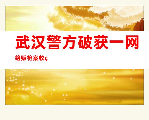 武汉警方破获一网络贩枪案 收缴各种气枪仿真枪38支