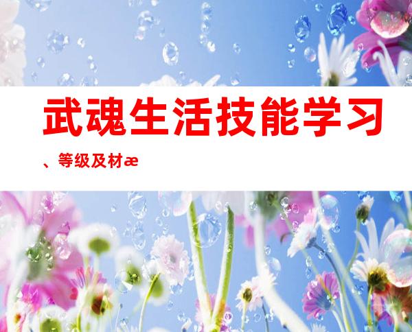 武魂生活技能学习、等级及材料介绍