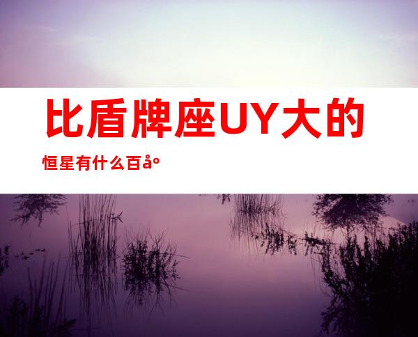 比盾牌座UY大的恒星有什么 百度网盘——世界上最大的恒星比盾牌座uy还大吗