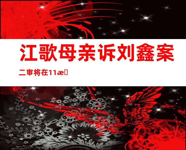 江歌母亲诉刘鑫案二审将在11月22日第二次开庭