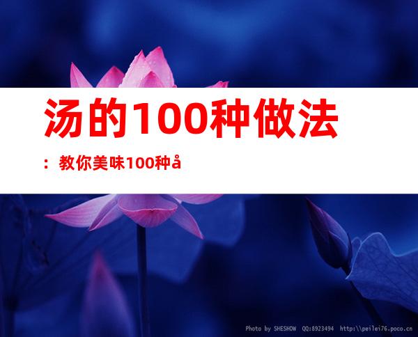 汤的100种做法：教你美味100种家常汤的做法