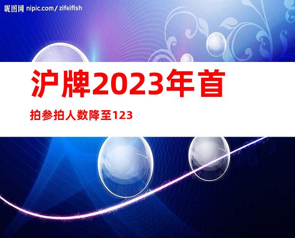 沪牌2023年首拍 参拍人数降至12.35万人