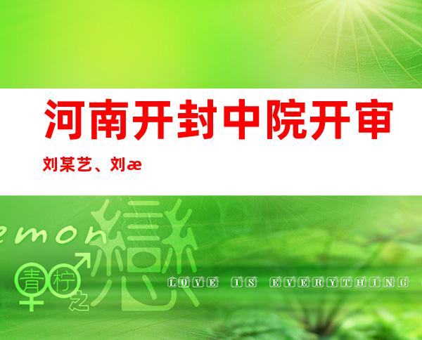 河南开封中院开审刘某艺、刘某见故意伤害一案