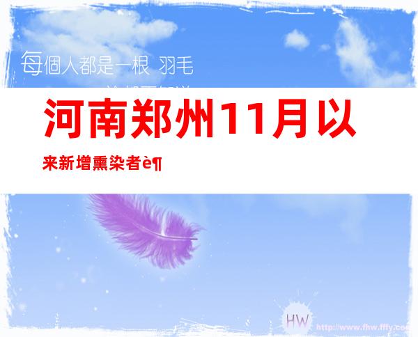 河南郑州11月以来新增熏染者超1万例