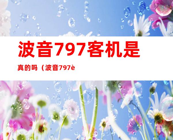 波音797客机是真的吗（波音797能坐多少人）