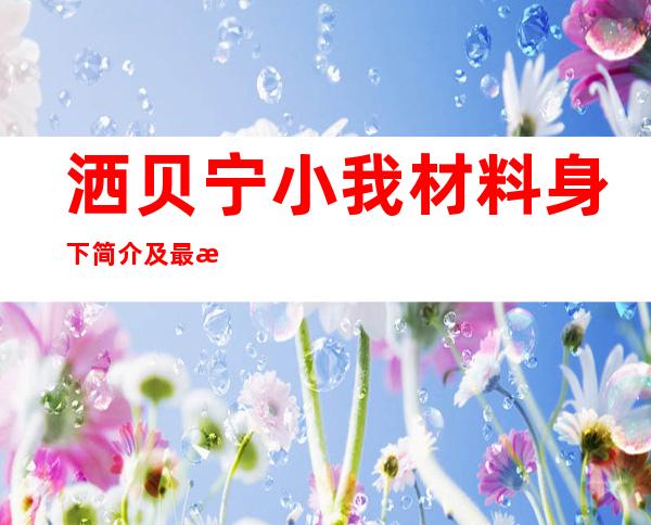 洒贝宁小我 材料 身下简介及最新图片先容 