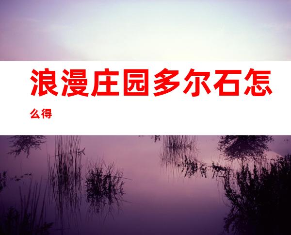 浪漫庄园多尔石怎么得