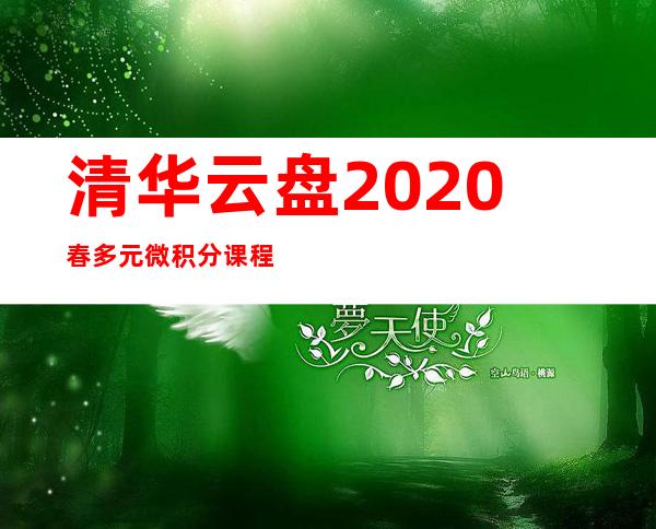 清华云盘 2020春多元微积分课程视频_清华云盘毕业还能用吗