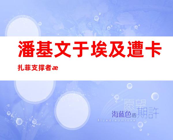 潘基文于埃及遭卡扎菲支撑 者打击未撤离现场