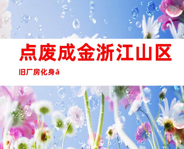 点废成金 浙江山区旧厂房化身“数字游民”筑梦空间