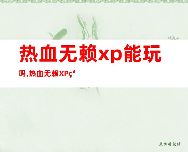 热血无赖xp能玩吗,热血无赖XP系统兼容性查询