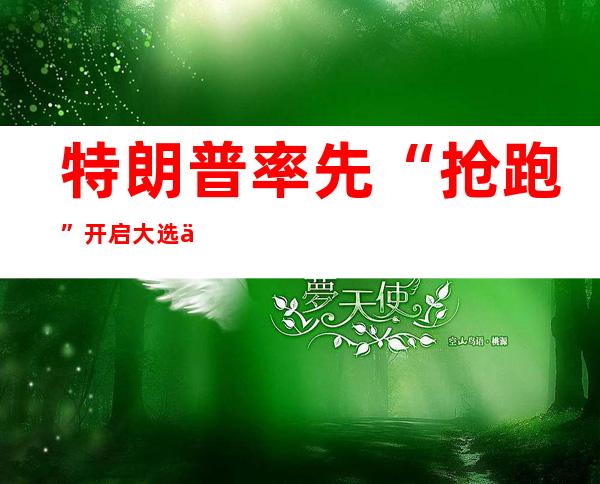 特朗普率先“抢跑”开启大选之争 2024美国总统竞选悬念重重