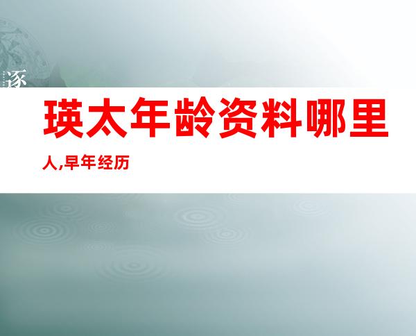 瑛太年龄资料哪里人,早年经历,演艺经历,主要作品