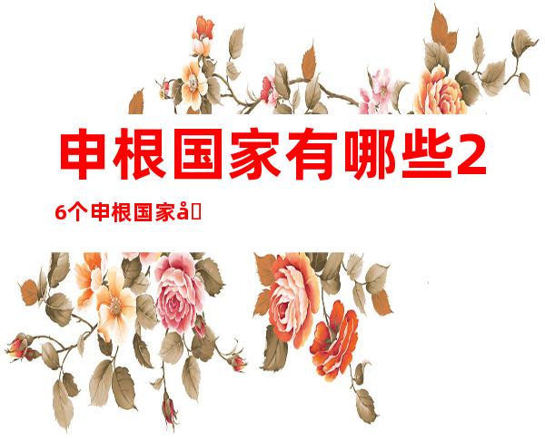 申根国家有哪些 26个申根国家名单（申根国家有哪些是电子签）