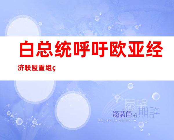 白总统呼吁欧亚经济联盟重组物流确保农产品运输