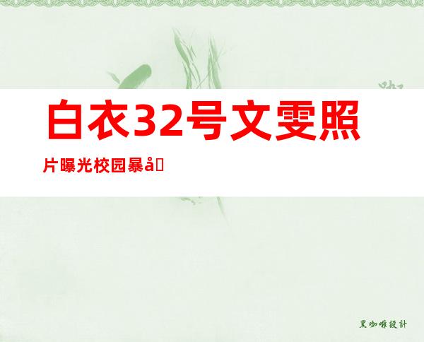 白衣32号文雯照片曝光 校园暴力事件引人热议