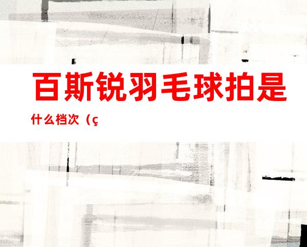 百斯锐羽毛球拍是什么档次（百斯锐羽毛球拍）