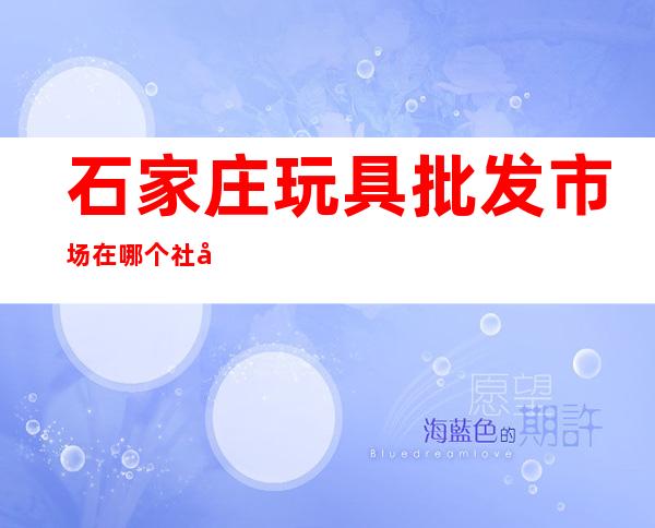 石家庄玩具批发市场在哪个社庄哪儿?（石家庄玩具批发城在哪里拿货最便宜）