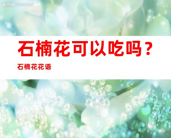 石楠花可以吃吗？石楠花花语