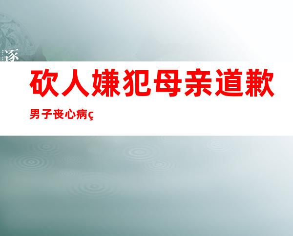 砍人嫌犯母亲道歉 男子丧心病狂持刀上门砍人太触目惊心