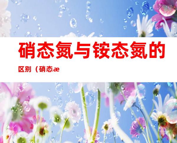 硝态氮与铵态氮的区别（硝态氮肥化学式怎么写）