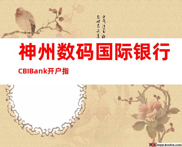 神州数码国际银行CBI Bank开户指南