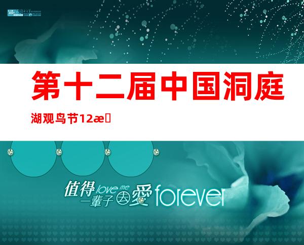 第十二届中国洞庭湖观鸟节12月在岳阳举办