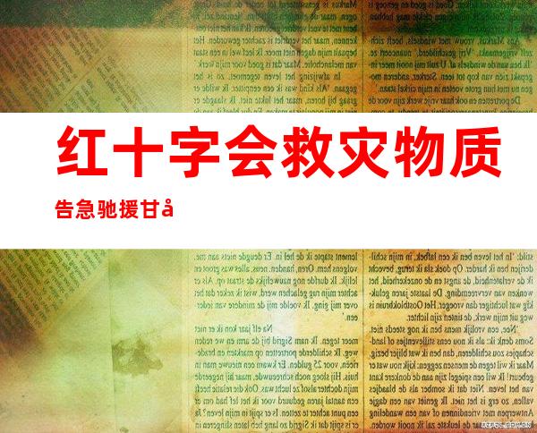 红十字会救灾物质告急驰援甘孜泸定地动灾区