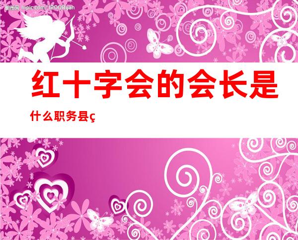 红十字会的会长是什么职务县级的（红十字会的会长一般由谁兼任）