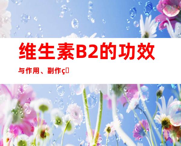 维生素B2的功效与作用、副作用与危害、用法用量