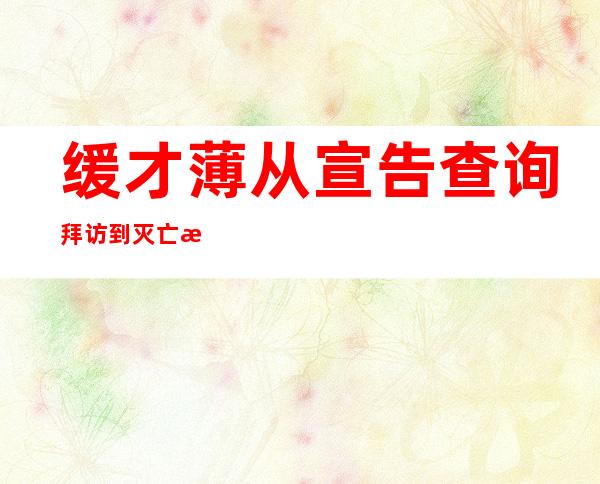 缓才薄从宣告 查询拜访 到灭亡 正好 零零一年