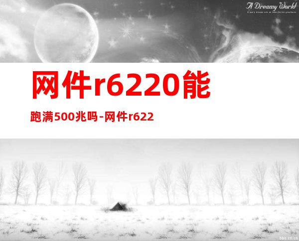 网件r6220能跑满500兆吗-网件r6220无线中继设置