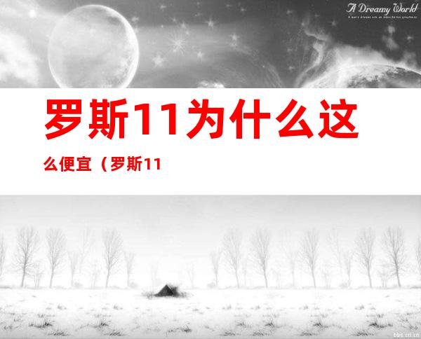 罗斯11为什么这么便宜（罗斯11值得入手吗）