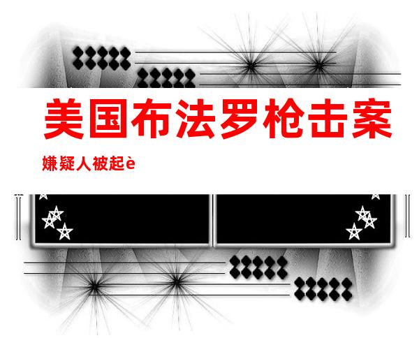 美国布法罗枪击案嫌疑人被起诉 罪名为国内恐怖主义和一级谋杀