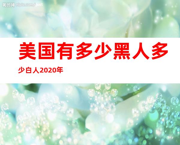 美国有多少黑人多少白人2020年-美国有多少黑人?多少白人?