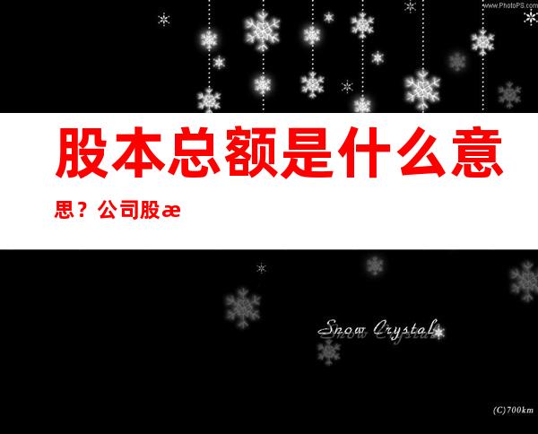 股本总额是什么意思？公司股本的核算标准是什么？