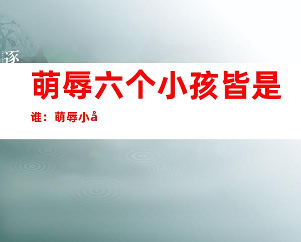 萌辱六个小孩皆是谁：萌辱小年夜 人六个萌娃材料 先容 