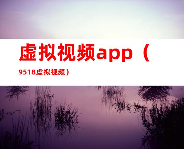 虚拟视频app（9518虚拟视频）