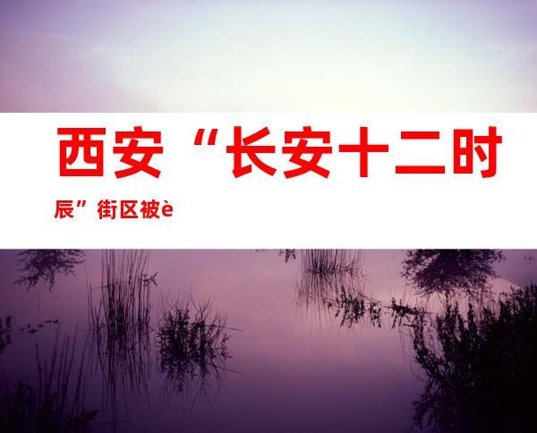 西安“长安十二时辰”街区被质疑甲醛超标 官方：已做三次环测结果尚未出