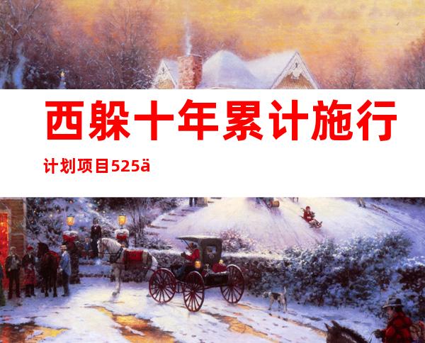 西躲十年累计施行计划项目525个、总投资6826亿元