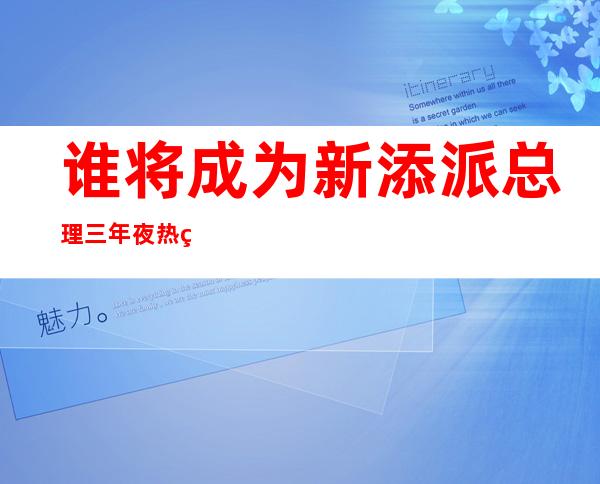 谁将成为新添派总理三年夜热点，交接班者榜上有名。